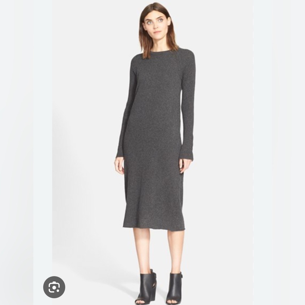 Equipment Willy Charcoal Gray Cashmere Sweater Dress